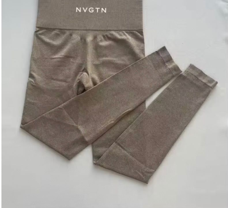 NVGTN Leggings sans couture pour femmes, pantalon de yoga taille haute