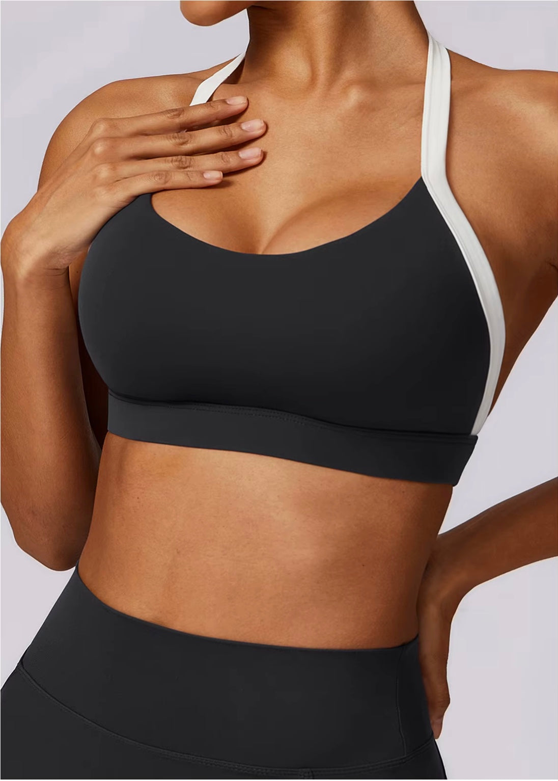 Ensemble de Yoga 2 pièces pour femmes, vêtements d'entraînement Push Up, vêtements de sport, Legging de gymnastique, soutien-gorge de Fitness, haut court, combinaisons de sport à manches longues