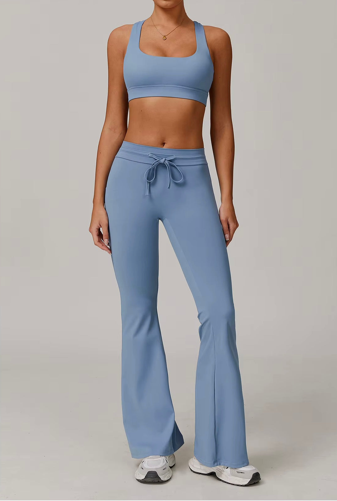 Costume de Yoga 2 pièces, vêtements de sport, ensemble de sport pour femmes, survêtement, Leggings de course, entraînement, manches longues, soutien-gorge Push Up, vêtements de Yoga