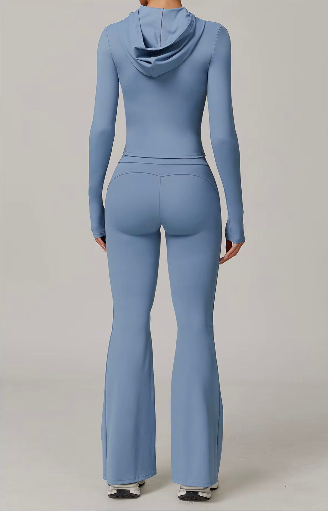 Costume de Yoga 2 pièces, vêtements de sport, ensemble de sport pour femmes, survêtement, Leggings de course, entraînement, manches longues, soutien-gorge Push Up, vêtements de Yoga