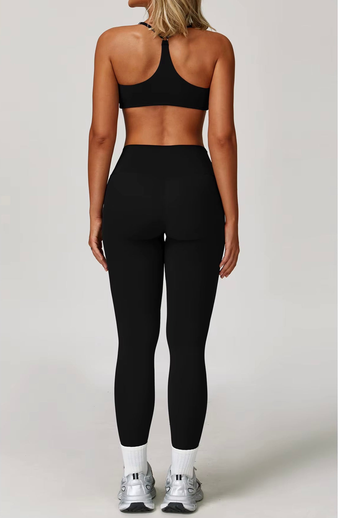 Ensemble de gymnastique 3 pièces pour femmes, veste de soutien-gorge de Yoga, taille haute, Leggings froissés, short, combinaison de sport, vêtements de Fitness