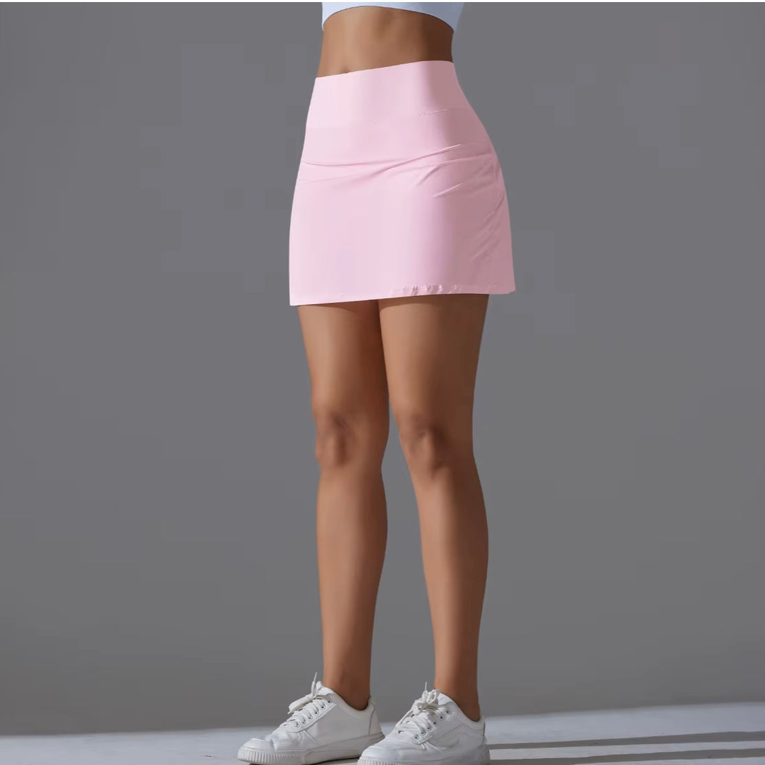 Jupe de Yoga jupe de Tennis de Badminton taille haute jupe de sueur respirante élasticité à séchage rapide jupe de Yoga Double couche legging intérieur
