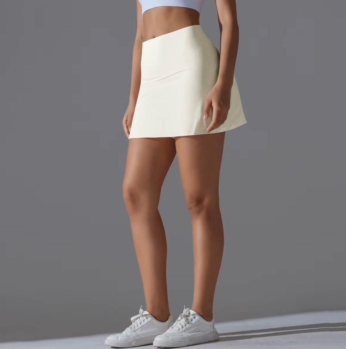 Jupe de Yoga jupe de Tennis de Badminton taille haute jupe de sueur respirante élasticité à séchage rapide jupe de Yoga Double couche legging intérieur