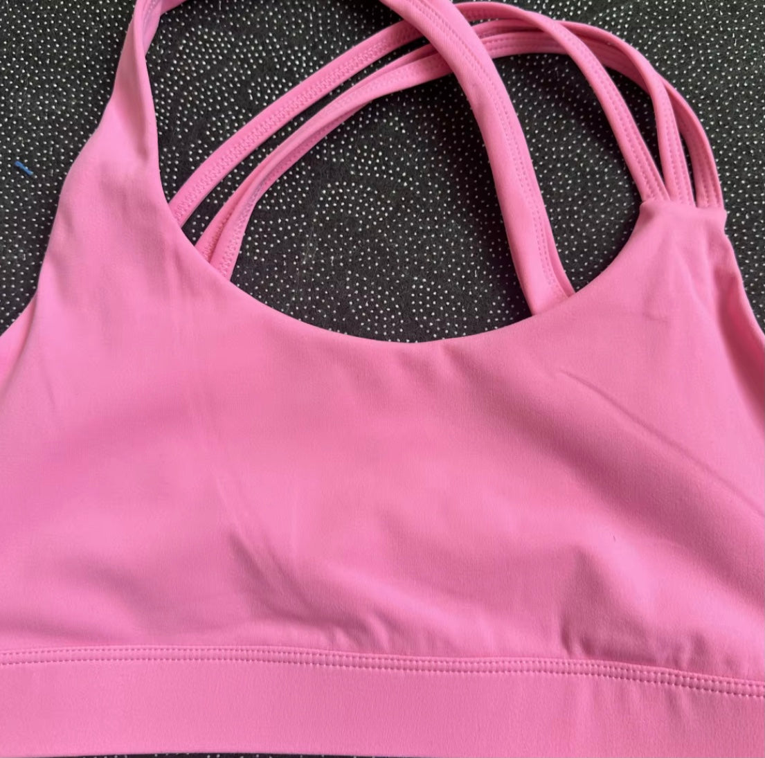 Solid Color Gym Yoga Set Short Legging Cross Back Shoulder Strap Sport Bra Tracksuit Women Suit Comprehensive Training Athletic