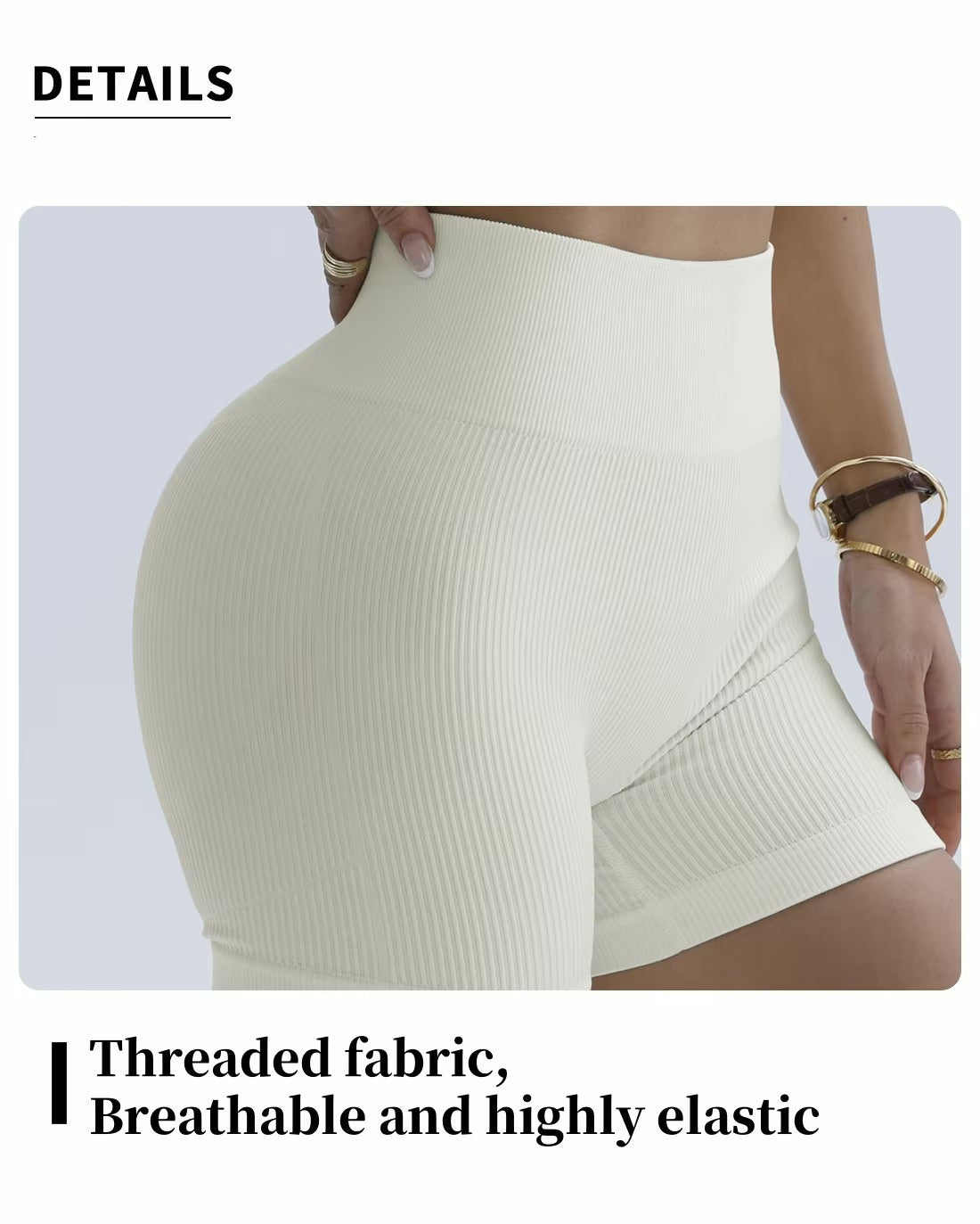 Pantalon de Yoga taille haute pour femmes, conçu pour soulever et façonner, ajusté avec une couleur unie et une Texture côtelée, short de sport