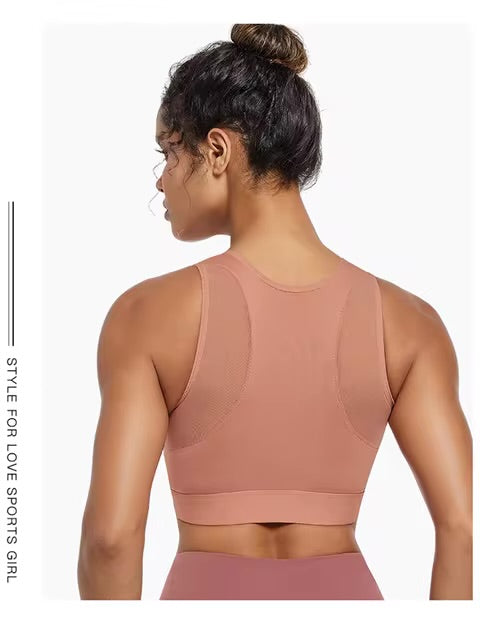 Soutien-gorge de sport grande taille pour femme, haute résistance, absorbant les chocs, haut de