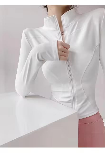 Sun – manteau de sport à séchage rapide pour femmes, veste de Yoga à manches longues avec fermeture écla