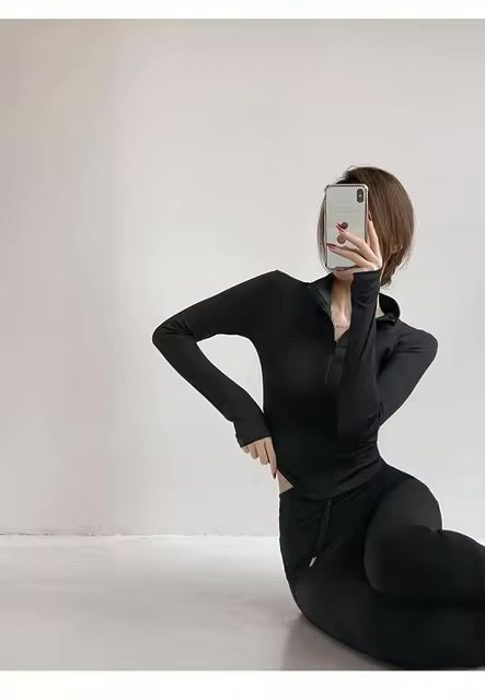 Sun – manteau de sport à séchage rapide pour femmes, veste de Yoga à manches longues avec fermeture écla