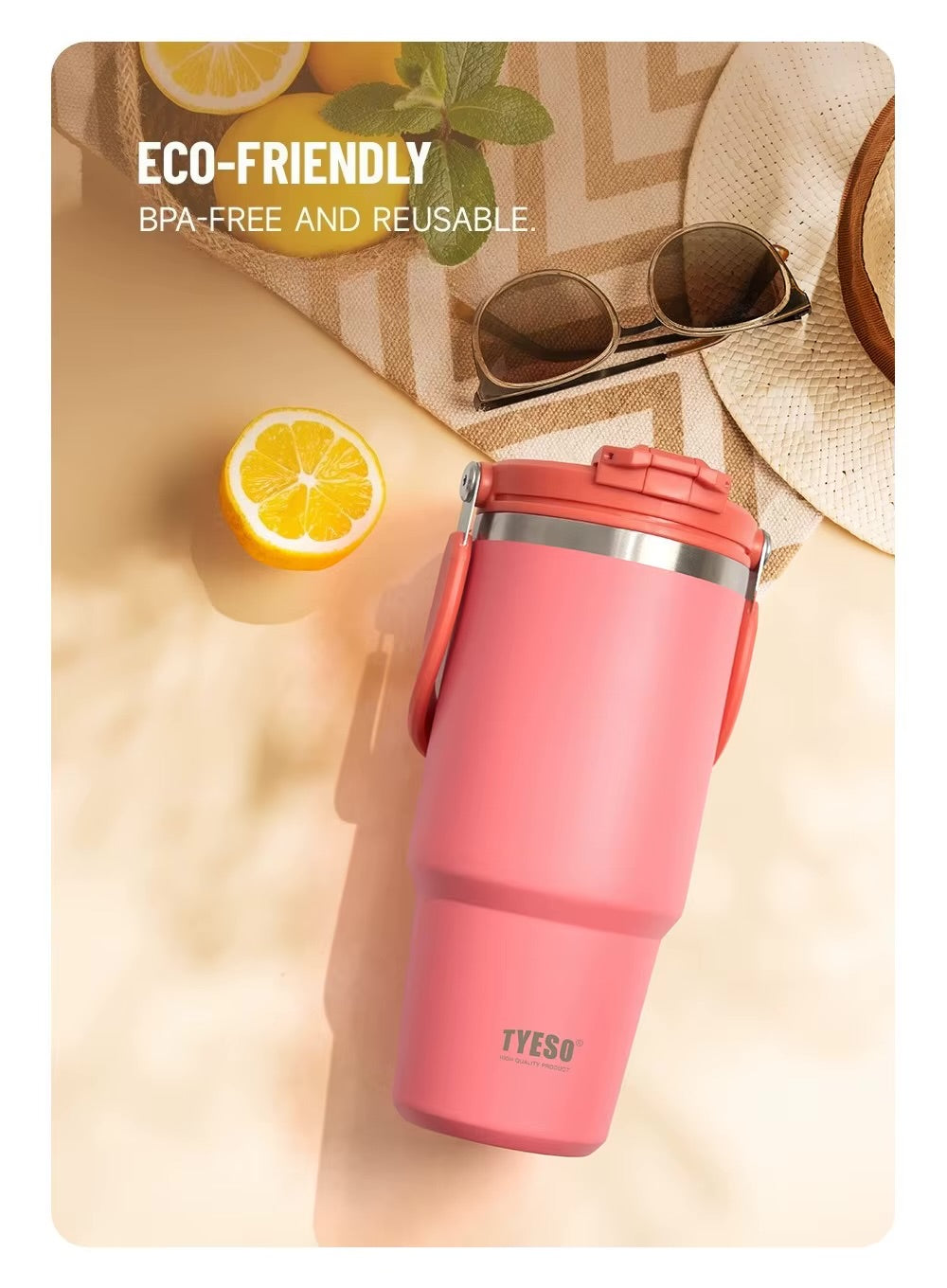 Tyeso Thermos de grande capacité avec poignée