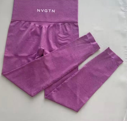 NVGTN Leggings sans couture pour femmes, pantalon de yoga taille haute