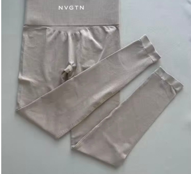 NVGTN Leggings sans couture pour femmes, pantalon de yoga taille haute