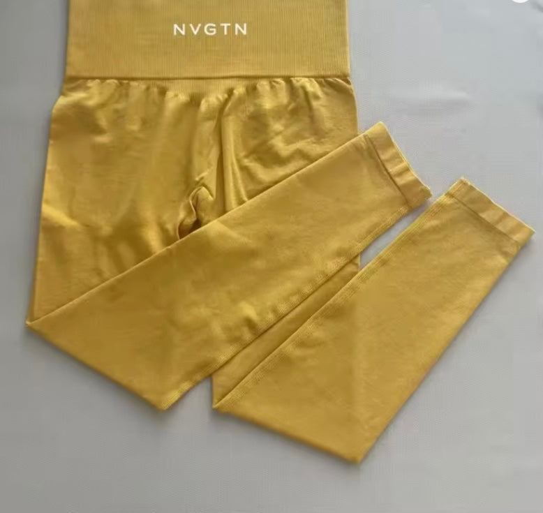 NVGTN Leggings sans couture pour femmes, pantalon de yoga taille haute