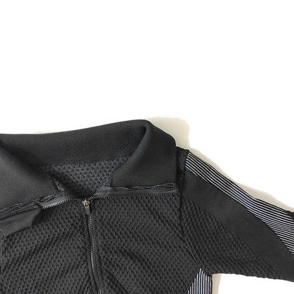 Ensemble féminin 2/3 pièces de yoga sans couture, maille, pantalon legging, vêtements avec fermeture éclair, haut court à manches longues, tenue fitness, ensemble pour salle de sport