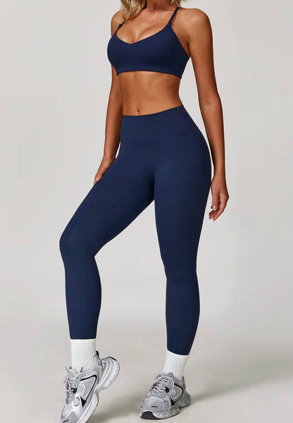 Ensemble de gymnastique 3 pièces pour femmes, veste de soutien-gorge de Yoga, taille haute, Leggings froissés, short, combinaison de sport, vêtements de Fitness