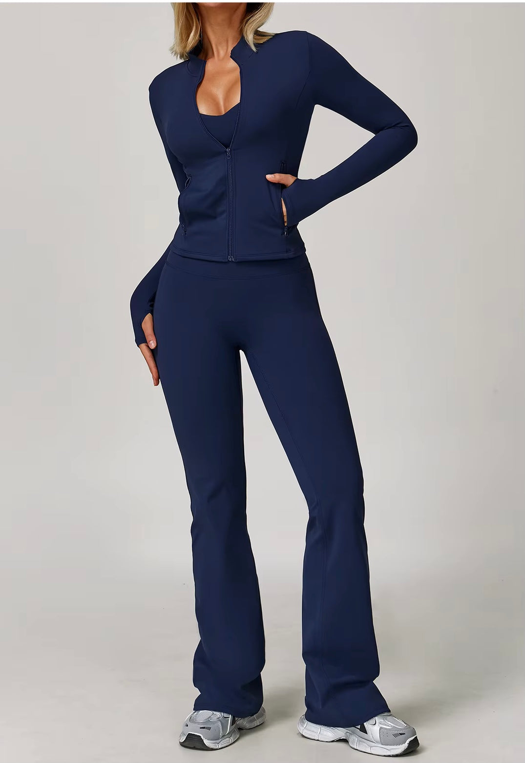 Ensemble de gymnastique 3 pièces pour femmes, veste de soutien-gorge de Yoga, taille haute, Leggings froissés, short, combinaison de sport, vêtements de Fitness