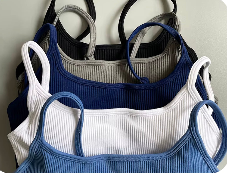 Ensemble côtelé de Yoga pour femmes, vêtements de gymnastique, soutien-gorge Push Up, Leggings, tenue d'entraînement, survêtement, 2 pièces