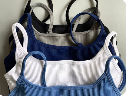 Ensemble côtelé de Yoga pour femmes, vêtements de gymnastique, soutien-gorge Push Up, Leggings, tenue d'entraînement, survêtement, 2 pièces