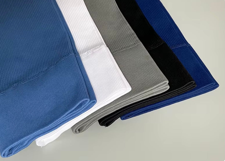 Ensemble côtelé de Yoga pour femmes, vêtements de gymnastique, soutien-gorge Push Up, Leggings, tenue d'entraînement, survêtement, 2 pièces