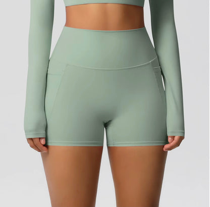 Short de sport pour femmes avec poche, Legging de Yoga, résistant aux squats, taille haute, Fitness, serré, séchage rapide, cyclisme, entraînement, gymnastique