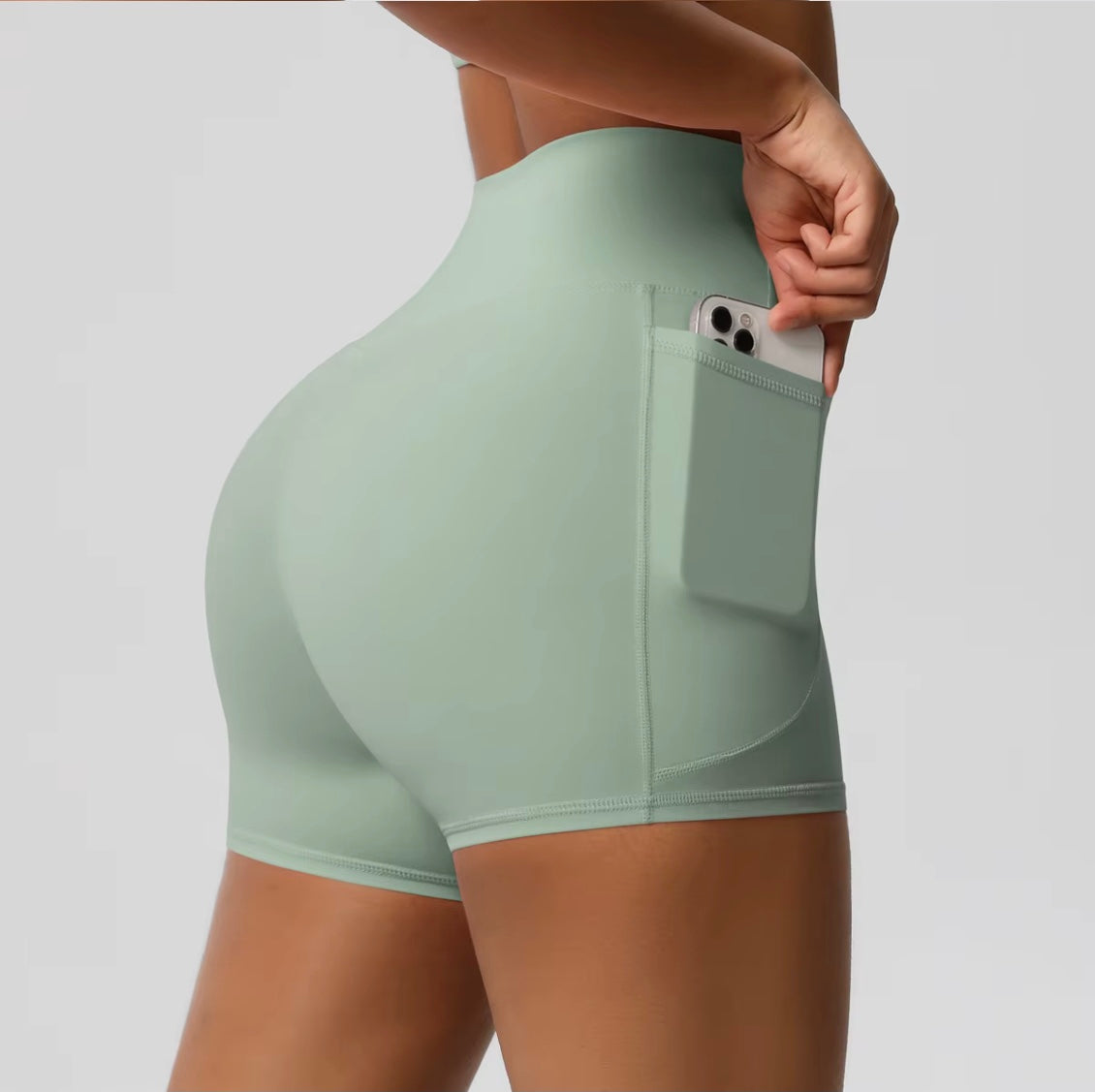 Short de sport pour femmes avec poche, Legging de Yoga, résistant aux squats, taille haute, Fitness, serré, séchage rapide, cyclisme, entraînement, gymnastique
