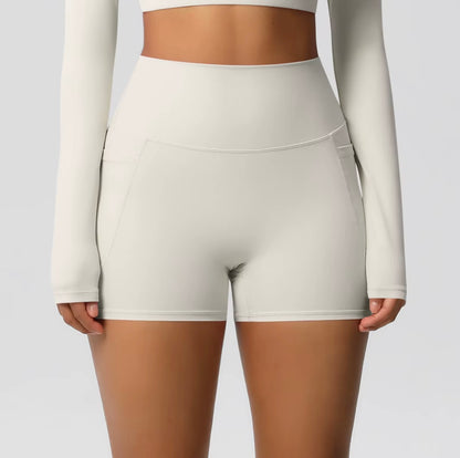 Short de sport pour femmes avec poche, Legging de Yoga, résistant aux squats, taille haute, Fitness, serré, séchage rapide, cyclisme, entraînement, gymnastique