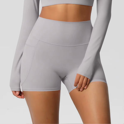 Short de sport pour femmes avec poche, Legging de Yoga, résistant aux squats, taille haute, Fitness, serré, séchage rapide, cyclisme, entraînement, gymnastique
