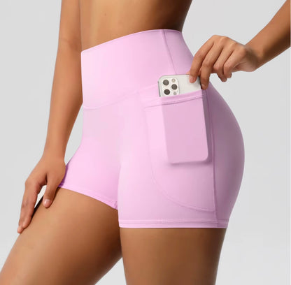 Short de sport pour femmes avec poche, Legging de Yoga, résistant aux squats, taille haute, Fitness, serré, séchage rapide, cyclisme, entraînement, gymnastique