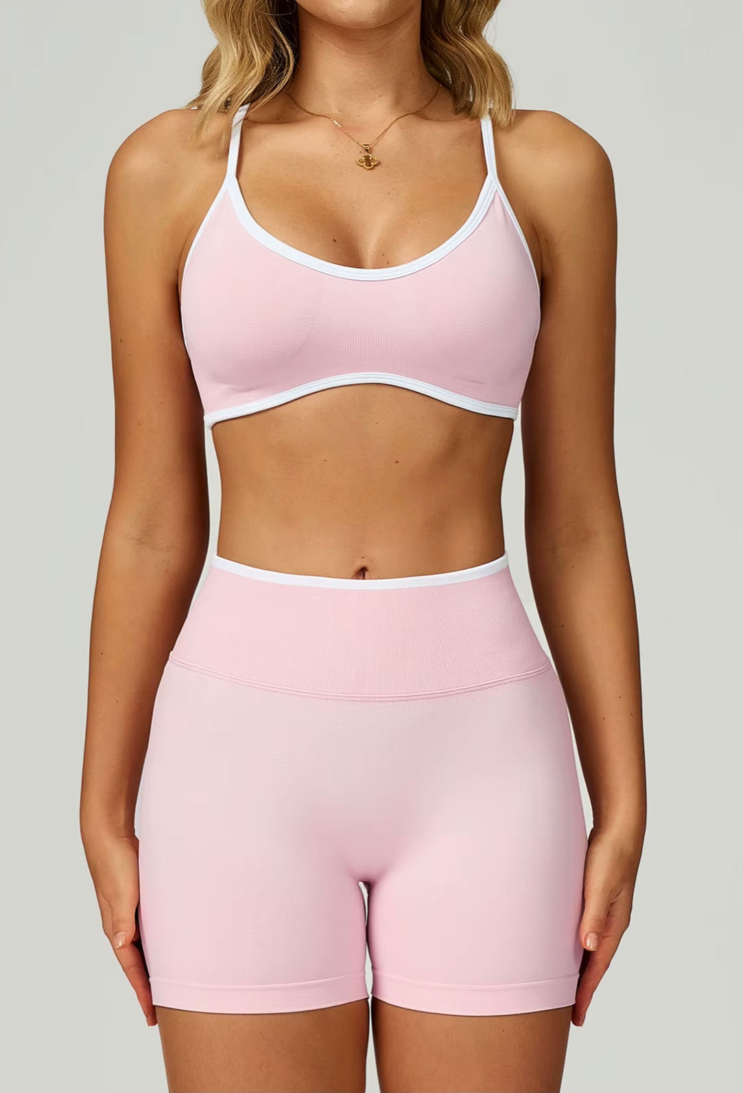 Soutien-gorge de sport sans couture pour femmes, col licou, soutien élevé, push-up, dos ouvert, vêtements de sport, débardeur, sous-vêtements de Fitness, brassière d'entraînement de Yoga