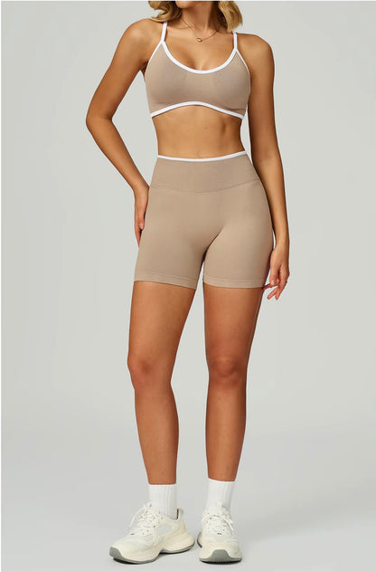 Soutien-gorge de sport sans couture pour femmes, col licou, soutien élevé, push-up, dos ouvert, vêtements de sport, débardeur, sous-vêtements de Fitness, brassière d'entraînement de Yoga