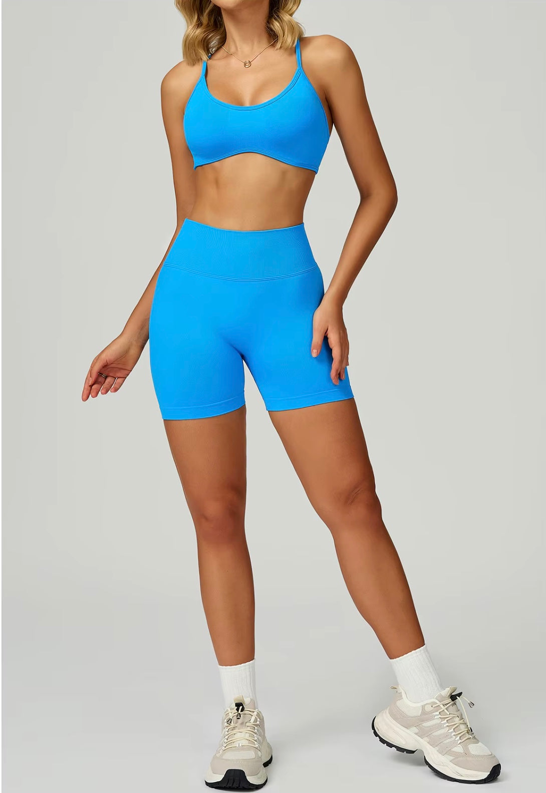 Soutien-gorge de sport sans couture pour femmes, col licou, soutien élevé, push-up, dos ouvert, vêtements de sport, débardeur, sous-vêtements de Fitness, brassière d'entraînement de Yoga