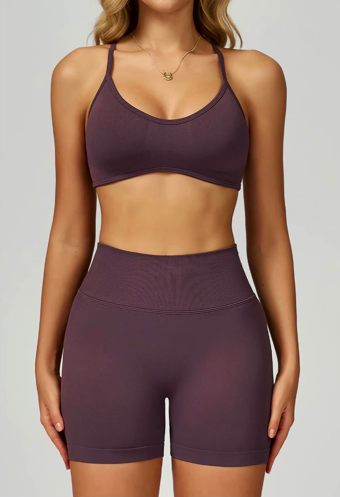 Soutien-gorge de sport sans couture pour femmes, col licou, soutien élevé, push-up, dos ouvert, vêtements de sport, débardeur, sous-vêtements de Fitness, brassière d'entraînement de Yoga