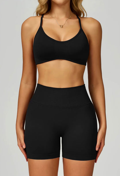 Soutien-gorge de sport sans couture pour femmes, col licou, soutien élevé, push-up, dos ouvert, vêtements de sport, débardeur, sous-vêtements de Fitness, brassière d'entraînement de Yoga