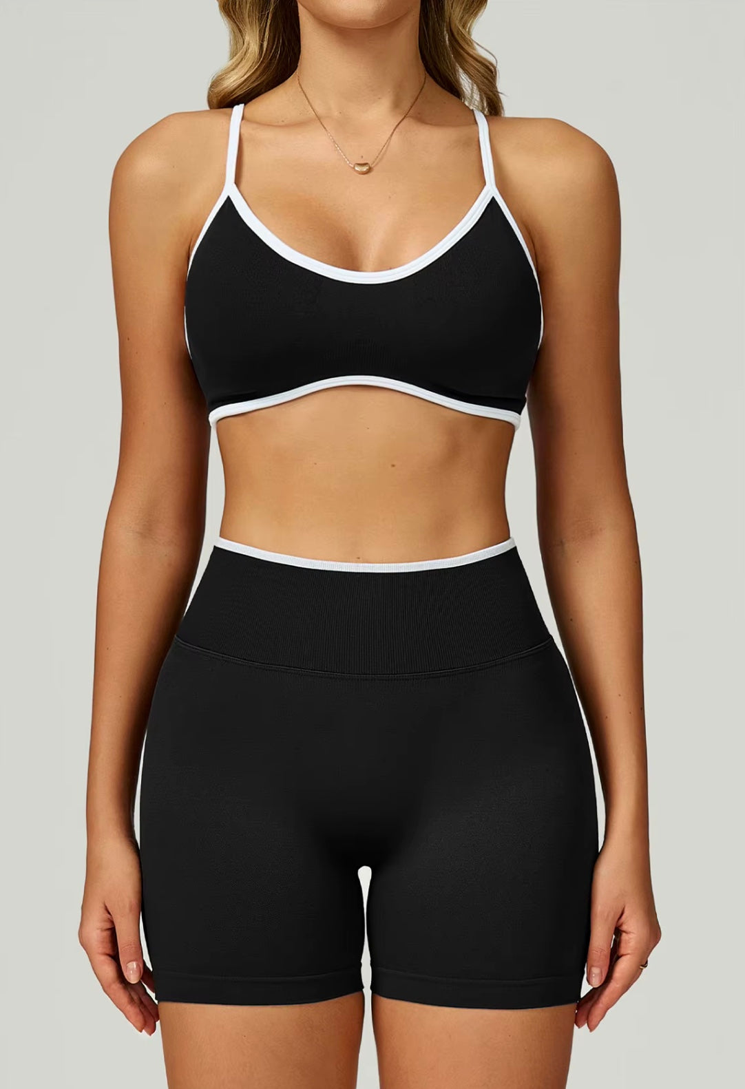 Soutien-gorge de sport sans couture pour femmes, col licou, soutien élevé, push-up, dos ouvert, vêtements de sport, débardeur, sous-vêtements de Fitness, brassière d'entraînement de Yoga