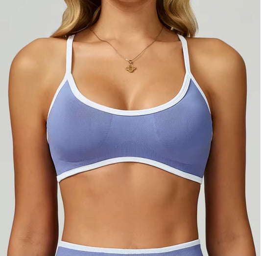Soutien-gorge de sport sans couture pour femmes, col licou, soutien élevé, push-up, dos ouvert, vêtements de sport, débardeur, sous-vêtements de Fitness, brassière d'entraînement de Yoga