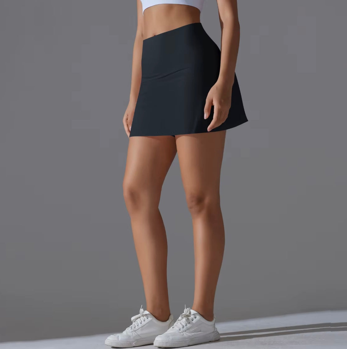 Jupe de Yoga jupe de Tennis de Badminton taille haute jupe de sueur respirante élasticité à séchage rapide jupe de Yoga Double couche legging intérieur