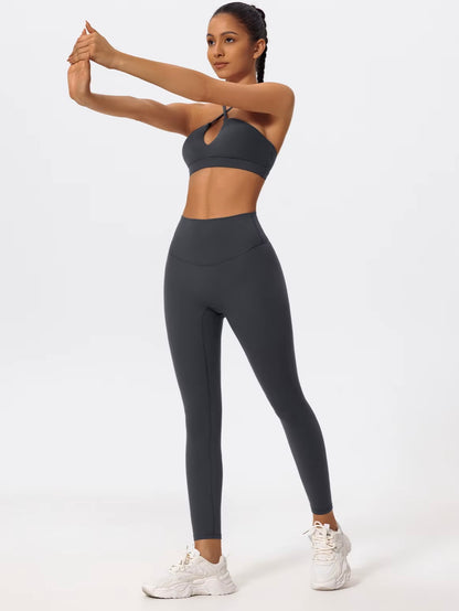 Ctenkevet deux pièces ensemble de Sport pour femmes poitrine croisé vêtements de Yoga femme Gym Bandeau Sport soutien-gorge costumes tenue de Sport pour femme