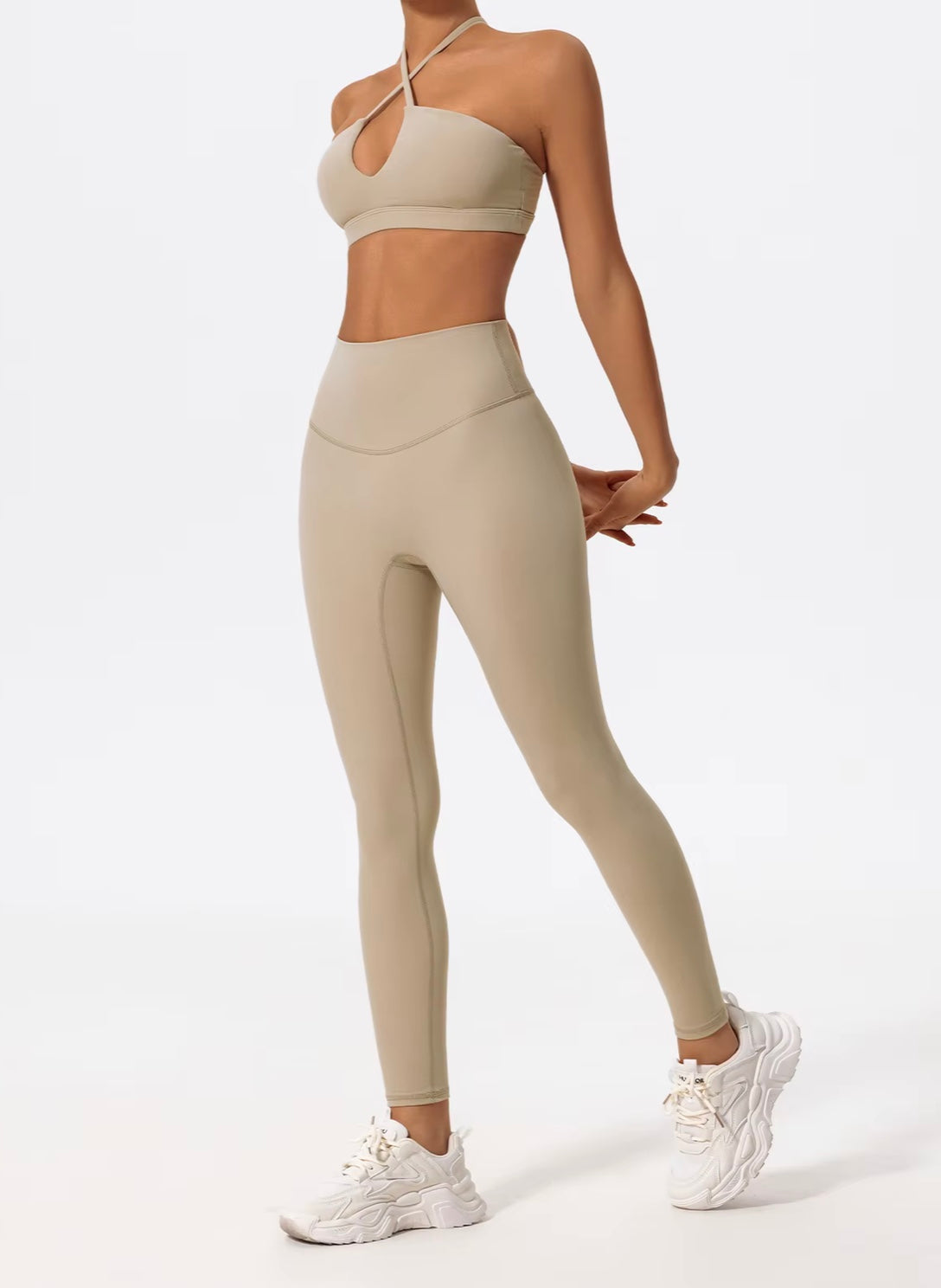 Ctenkevet deux pièces ensemble de Sport pour femmes poitrine croisé vêtements de Yoga femme Gym Bandeau Sport soutien-gorge costumes tenue de Sport pour femme