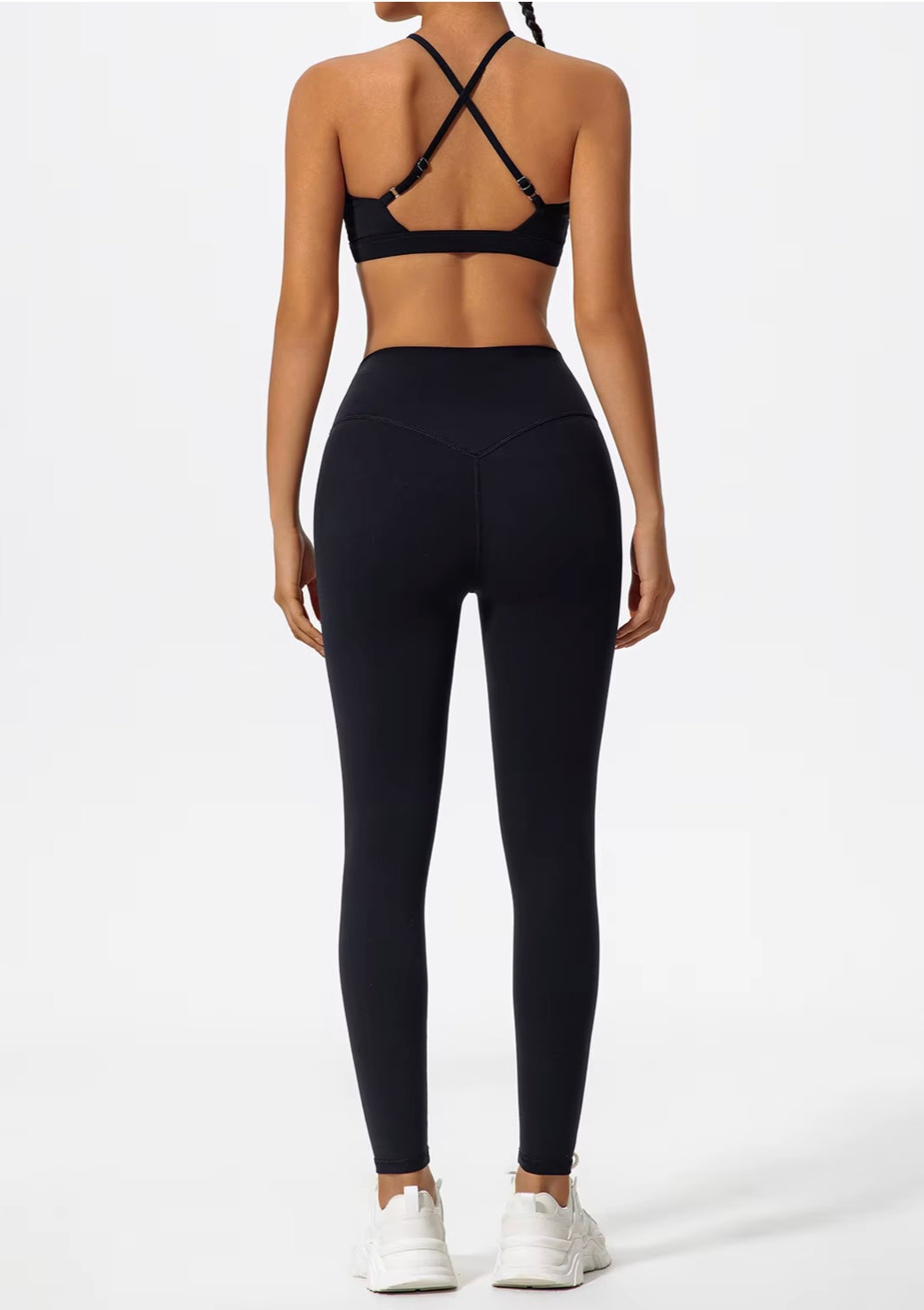Ctenkevet deux pièces ensemble de Sport pour femmes poitrine croisé vêtements de Yoga femme Gym Bandeau Sport soutien-gorge costumes tenue de Sport pour femme