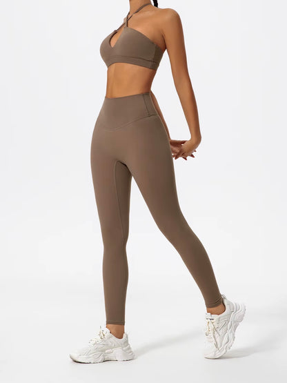 Ctenkevet deux pièces ensemble de Sport pour femmes poitrine croisé vêtements de Yoga femme Gym Bandeau Sport soutien-gorge costumes tenue de Sport pour femme