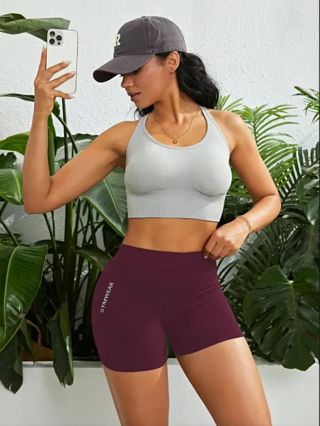 Short d'entraînement taille haute pour femme, pantalon court de Yoga