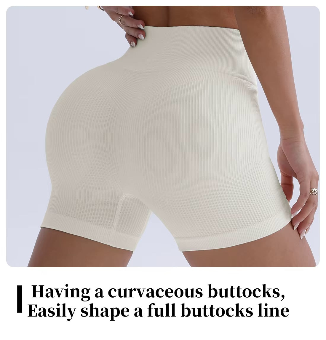 Pantalon de Yoga taille haute pour femmes, conçu pour soulever et façonner, ajusté avec une couleur unie et une Texture côtelée, short de sport