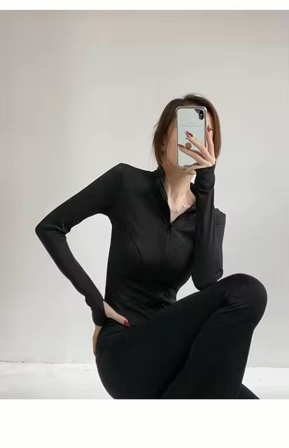 Sun – manteau de sport à séchage rapide pour femmes, veste de Yoga à manches longues avec fermeture écla