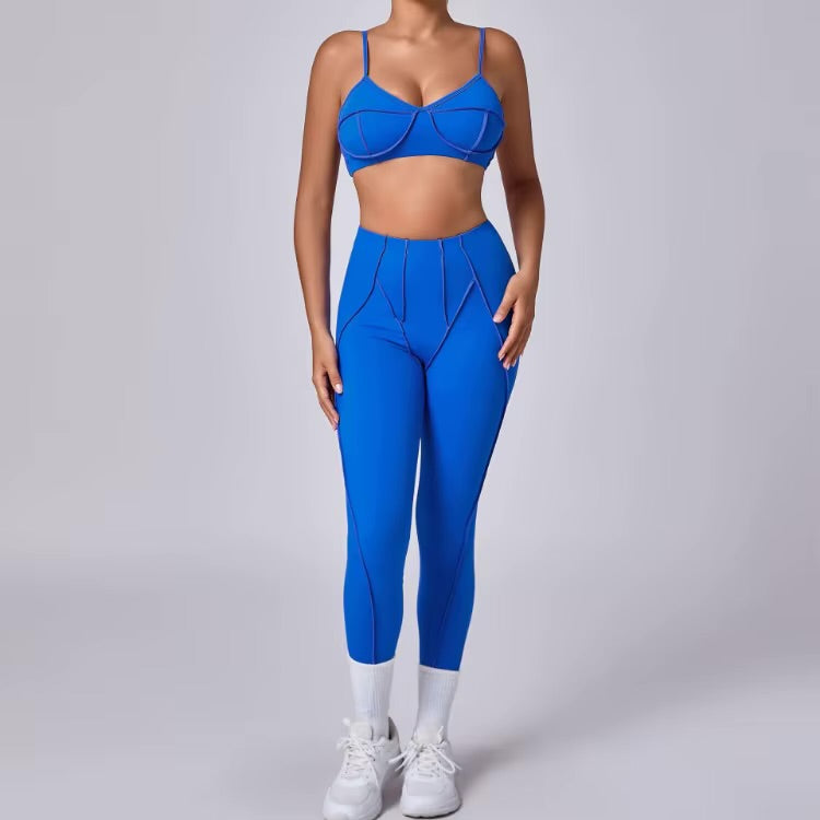 Ensembles de Yoga sans couture, sport, Fitness, taille haute, levage des hanches, pantalon façonnant