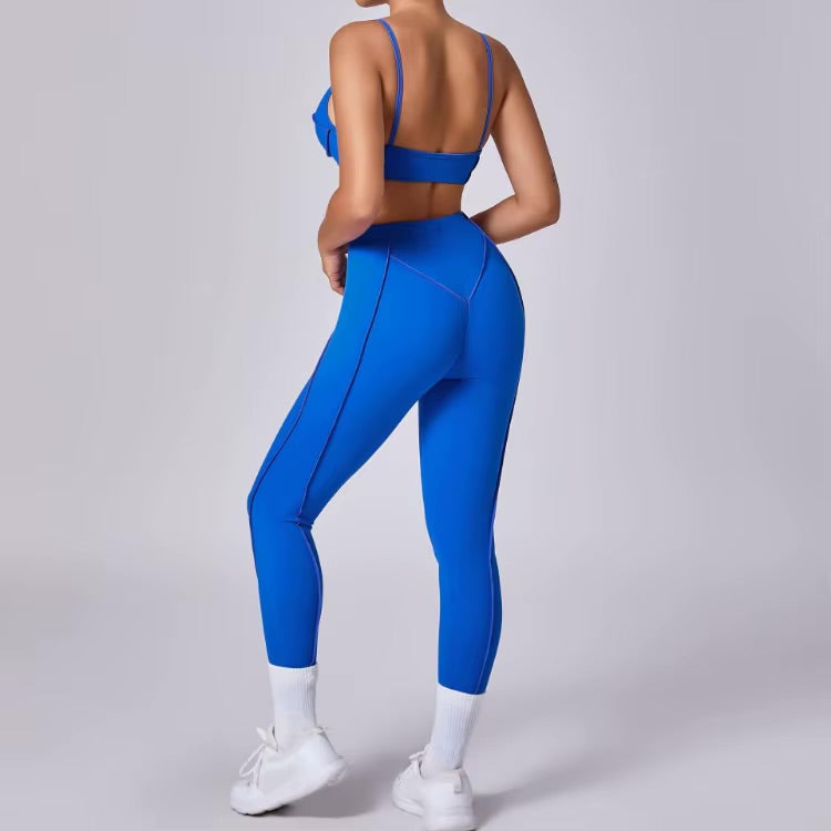 Ensembles de Yoga sans couture, sport, Fitness, taille haute, levage des hanches, pantalon façonnant