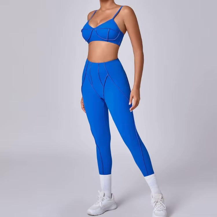 Ensembles de Yoga sans couture, sport, Fitness, taille haute, levage des hanches, pantalon façonnant