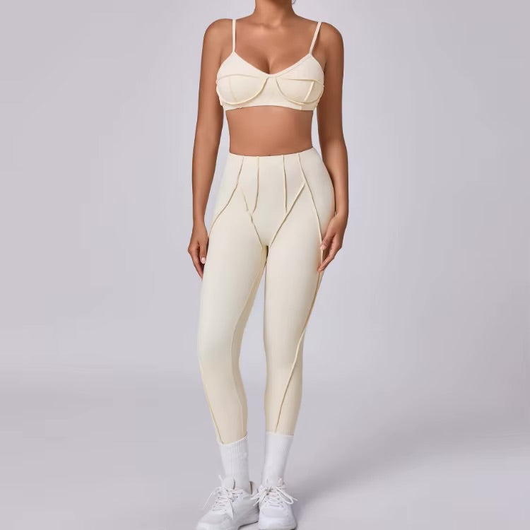 Ensembles de Yoga sans couture, sport, Fitness, taille haute, levage des hanches, pantalon façonnant