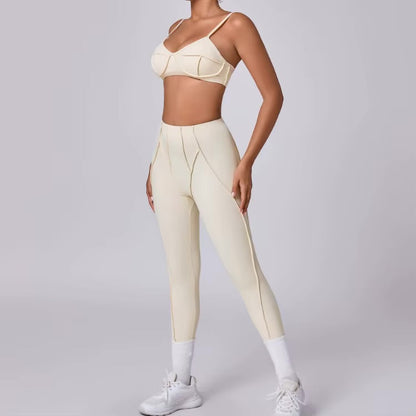 Ensembles de Yoga sans couture, sport, Fitness, taille haute, levage des hanches, pantalon façonnant