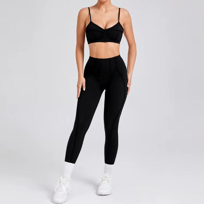 Ensembles de Yoga sans couture, sport, Fitness, taille haute, levage des hanches, pantalon façonnant