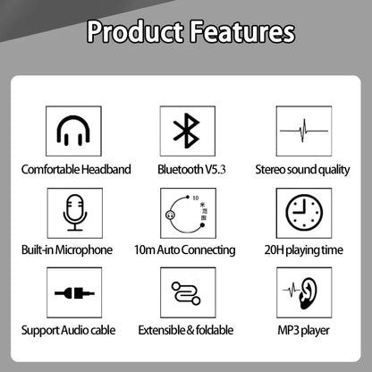 Casque sans fil Bluetooth pour hommes – Édition dorée