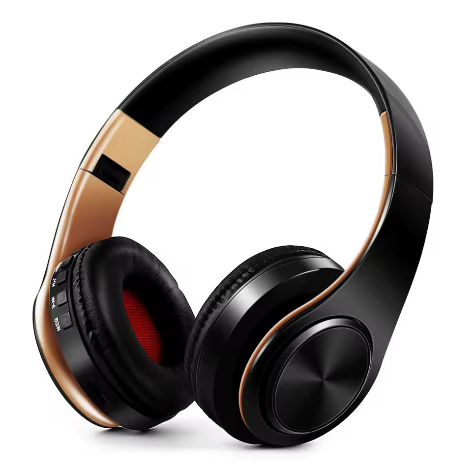 Casque sans fil Bluetooth pour hommes – Édition dorée
